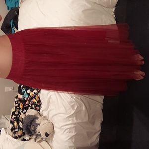 Tulle maxi skirt